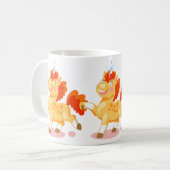 Hübsches Orangenhorn Kaffeetasse (Vorderseite Links)
