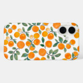 Hübsches Orangenzitrus Botanisches Muster Case-Mate iPhone Hülle (Rückseite (Horizontal))