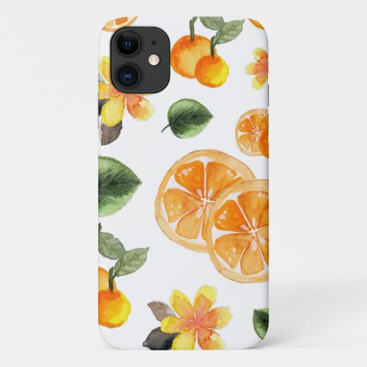 Hübsches Orangenzitrus Botanisches Muster Case-Mate iPhone Hülle (Rückseite)
