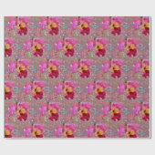 Hübsches Orchid-Design Geschenkpapier (Flach)