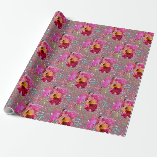 Hübsches Orchid-Design Geschenkpapier (Ungerollt)