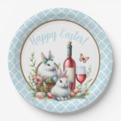 Hübsches Osterbrot und Weinkreidepapier Pappteller (Vorderseite)