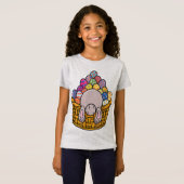 Hübsches Osterhasen im Korb T-Shirt (Vorne ganz)