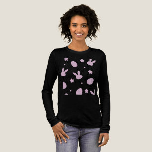 Hübsches Osterhasen-Muster-Shirt – Pastell-Hase &  Tri-Blend Shirt