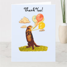 Hübsches Otter mit farbenfrohen Balloons