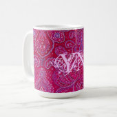 Hübsches Paisely Monogramm Kaffeetasse (Vorderseite Links)