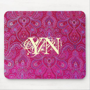 Hübsches Paisely Monogramm Mousepad