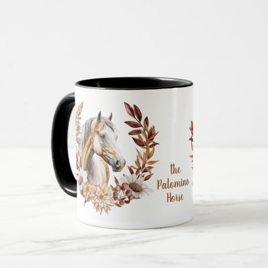 Hübsches Palomino Herbstkraut Tasse (Vorderseite Links)