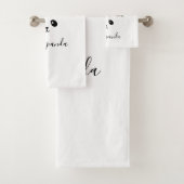 Hübsches Panda Bear Tier Custom Bath Handtuch Set (Insitu)