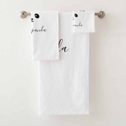 Hübsches Panda Bear Tier Custom Bath Handtuch Set (Insitu)