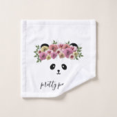 Hübsches Panda Bear Tier Custom Bath Handtuch Set (Waschlappen)