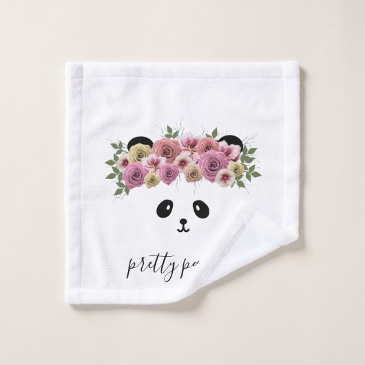 Hübsches Panda Bear Tier Custom Bath Handtuch Set (Waschlappen)