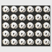 Hübsches Panda Weihnachtswrapping Paper Geschenkpapier (Flach)