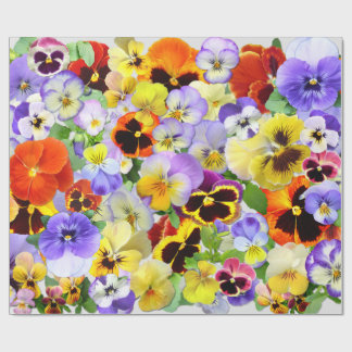 Hübsches Pansy Collage Wrapping Paper Geschenkpapier