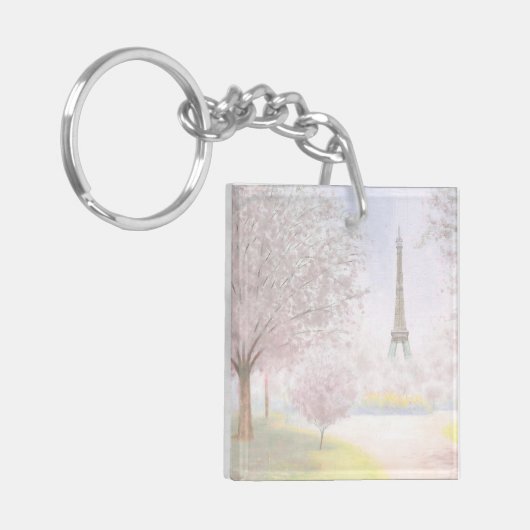 Hübsches Paris in den Pastellen Schlüsselanhänger (Vorderseite links)