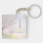 Hübsches Paris in den Pastellen Schlüsselanhänger (Rückseite)
