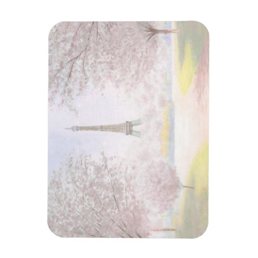 Hübsches Paris in Pastellen Magnet (Vertikal)