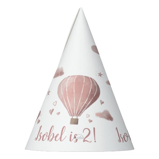 Hübsches Party für Wasserfarbe Hot-Air-Ballon Partyhütchen (Links)