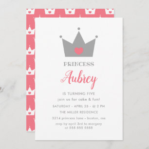 Hübsches Party Kronprinzessin-Geburtstag Einladung