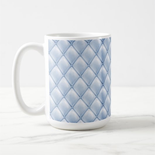 HÜBSCHES PASTEL BLAU TUFTED LOOK DIAMOND PATTERN KAFFEETASSE (Links)