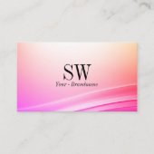 Hübsches Pastel farbiges Monogramm-Foto Visitenkarte (Vorderseite)