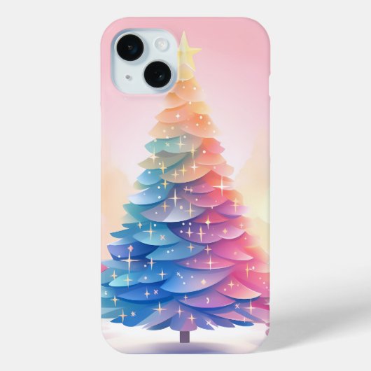 HÜBSCHES PASTEL HOLIDAY CHRISTMAS TREME Case-Mate iPhone HÜLLE (Rückseite)