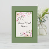 Hübsches Pastel Petals Brautparty Einladung (Stehend Vorderseite)