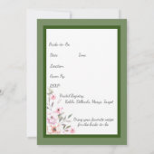 Hübsches Pastel Petals Brautparty Einladung (Rückseite)