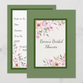 Hübsches Pastel Petals Brautparty Einladung