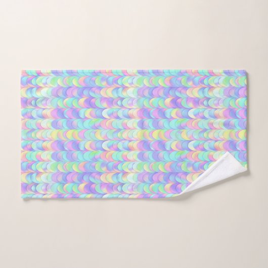 Hübsches Pastel Rainbow Scale BADEZIMMER TOWEL SET (Handtuch)