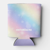 Hübsches Pastel Rainbow Sparkle Girly Custom Party Dosenkühler (Vorderseite)