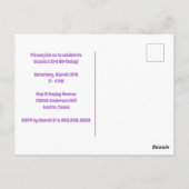 Hübsches Pastel Rainbow Sparkle Kindergeburtstag P Postkarte (Rückseite)