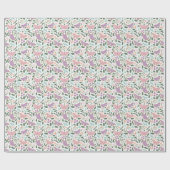 Hübsches Pastell-Butterfly-Gartenmuster Geschenkpapier (Flach)