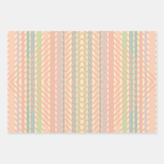 Hübsches Pastell-Diamantmuster Geschenkpapier Set (Vorderseite 3)