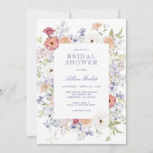 Hübsches Pastell-Frühlingsflorale Brautparty Einladung (Vorderseite)