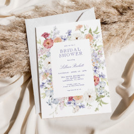 Hübsches Pastell-Frühlingsflorale Brautparty Einladung