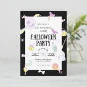 Hübsches Pastell-Halloween-Party Einladung (Stehend Vorderseite)