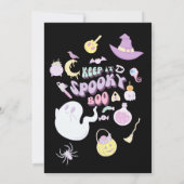 Hübsches Pastell-Halloween-Party Einladung (Rückseite)