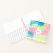 Hübsches Pastell-Monogramm-Quadrat Notizblock (Innenseite)