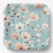 Hübsches Pastell-Muster Pappteller (Vorderseite)