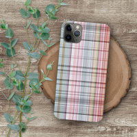 Hübsches Pastell-Rosa-Blau-Rot-Lila-Tartan-Muster
