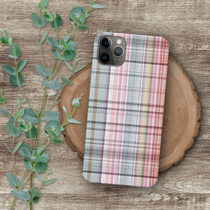 Hübsches Pastell-Rosa-Blau-Rot-Lila-Tartan-Muster iPhone 16 Pro Max Hülle