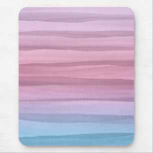 Hübsches Pastell-Wasserfarben-Linienmuster Mousepad