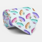Hübsches Pastell-Watercolor-Schmetterlingsmuster Krawatte (Gerollt)