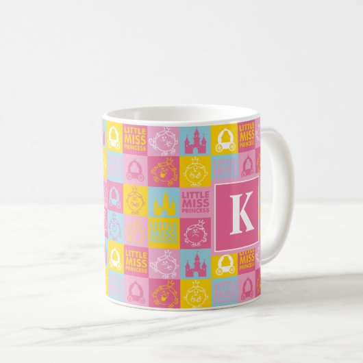 Hübsches Pastellmonogramm des muster-| Kaffeetasse (VorderseiteRechts)