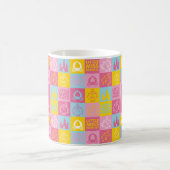 Hübsches Pastellmonogramm des muster-| Kaffeetasse (Mittel)