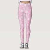 Hübsches Pastellrosa-Blumen-Muster Leggings (Vorderseite)