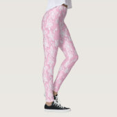 Hübsches Pastellrosa-Blumen-Muster Leggings (Rechts)