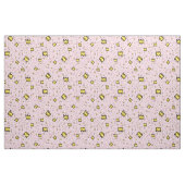 Hübsches Pastellrosa Kronenmuster Stoff (Fat Quarter (45,7 x 55,9 cm))