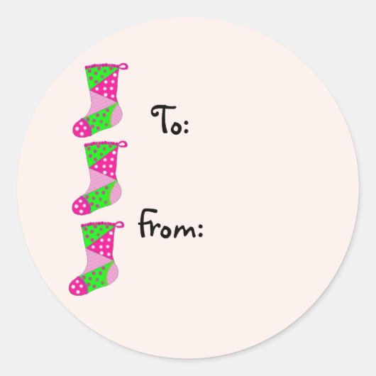 Hübsches Patchwork Weihnachten Runder Aufkleber (Vorderseite)